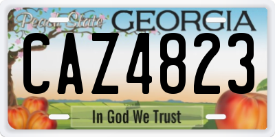 GA license plate CAZ4823
