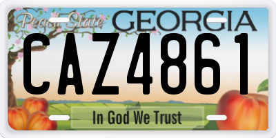 GA license plate CAZ4861