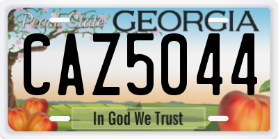 GA license plate CAZ5044