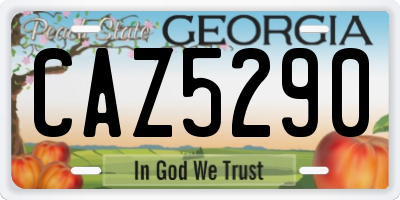 GA license plate CAZ5290