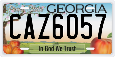GA license plate CAZ6057