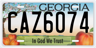 GA license plate CAZ6074