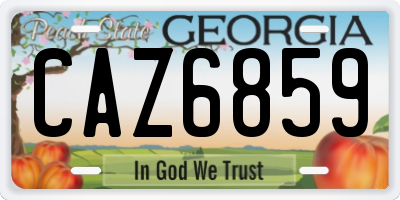 GA license plate CAZ6859