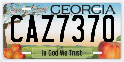 GA license plate CAZ7370
