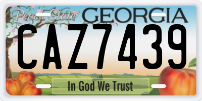 GA license plate CAZ7439