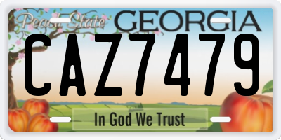 GA license plate CAZ7479