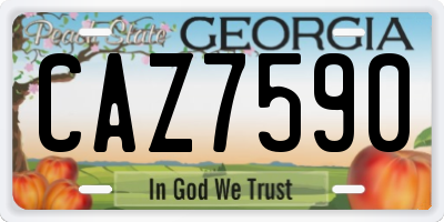 GA license plate CAZ7590