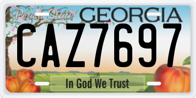 GA license plate CAZ7697