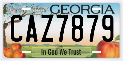 GA license plate CAZ7879