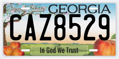 GA license plate CAZ8529