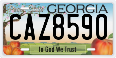 GA license plate CAZ8590