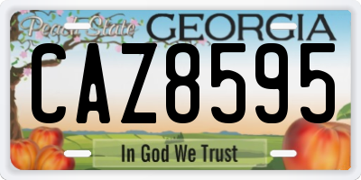 GA license plate CAZ8595