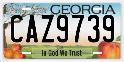 GA license plate CAZ9739