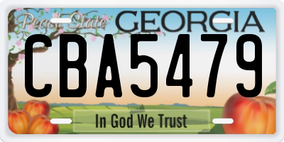 GA license plate CBA5479