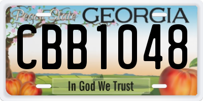 GA license plate CBB1048