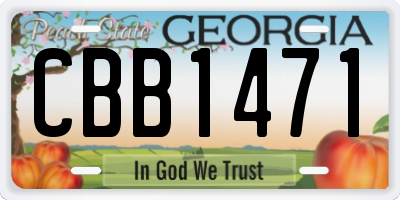GA license plate CBB1471