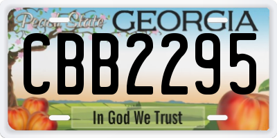 GA license plate CBB2295