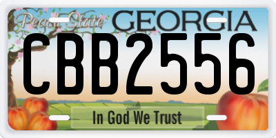 GA license plate CBB2556