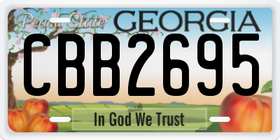 GA license plate CBB2695