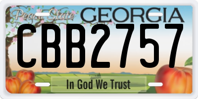 GA license plate CBB2757