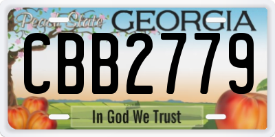 GA license plate CBB2779