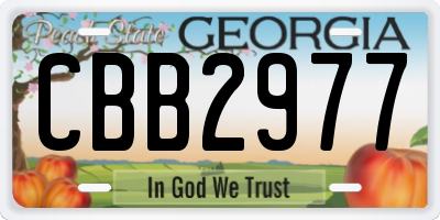 GA license plate CBB2977