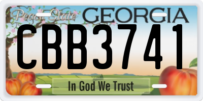 GA license plate CBB3741