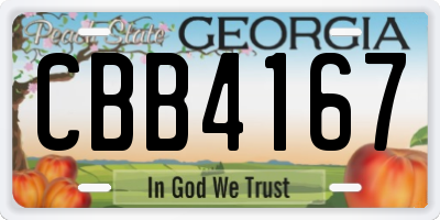 GA license plate CBB4167