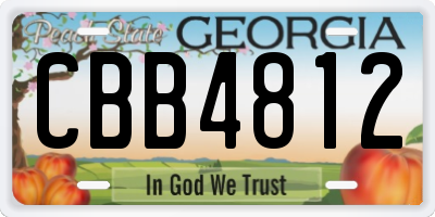 GA license plate CBB4812