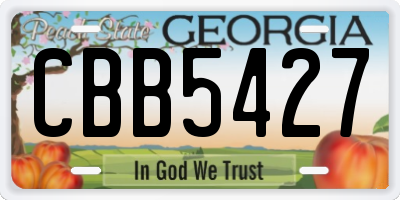 GA license plate CBB5427