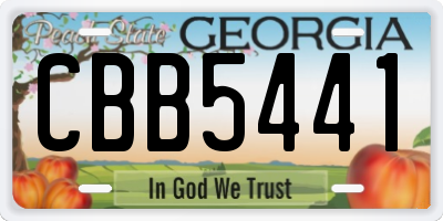 GA license plate CBB5441