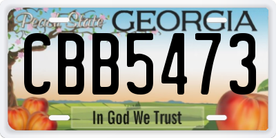 GA license plate CBB5473