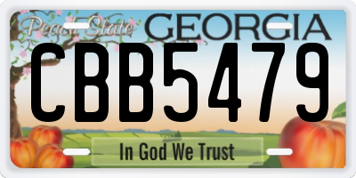 GA license plate CBB5479