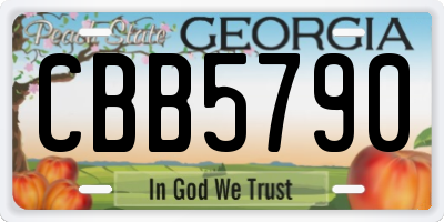 GA license plate CBB5790