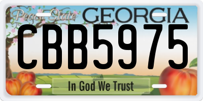 GA license plate CBB5975