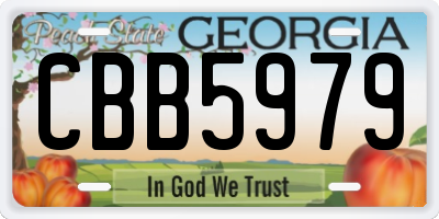 GA license plate CBB5979