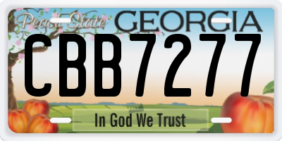 GA license plate CBB7277