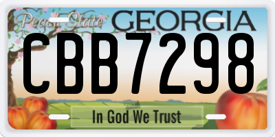 GA license plate CBB7298