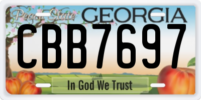 GA license plate CBB7697