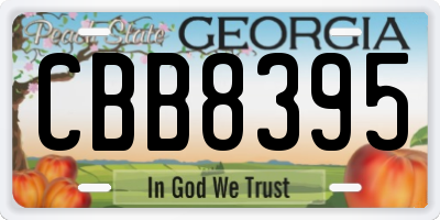 GA license plate CBB8395