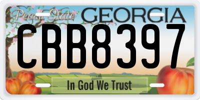 GA license plate CBB8397