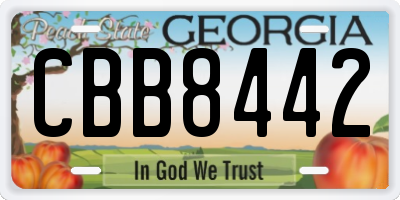 GA license plate CBB8442