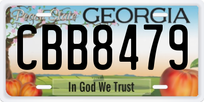 GA license plate CBB8479