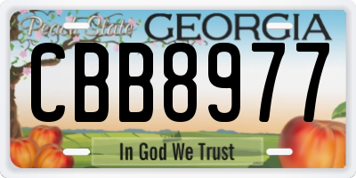 GA license plate CBB8977