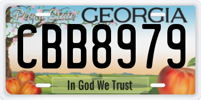 GA license plate CBB8979