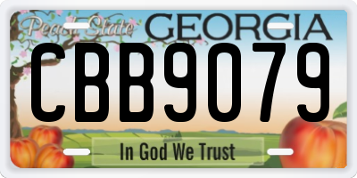 GA license plate CBB9079