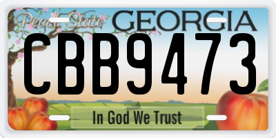 GA license plate CBB9473