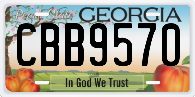 GA license plate CBB9570