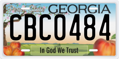 GA license plate CBC0484