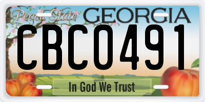 GA license plate CBC0491